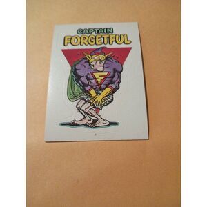1983 General Mills Zero Hero Trading Card Sticker #45 Captain Forgetful